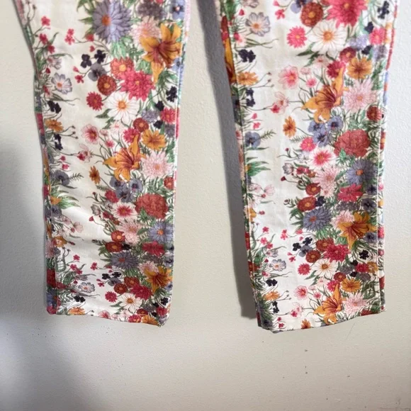 Free People x Wrangler Westward 626 High Rise Boot Floral Jeans size 26 - Picture 6 of 10